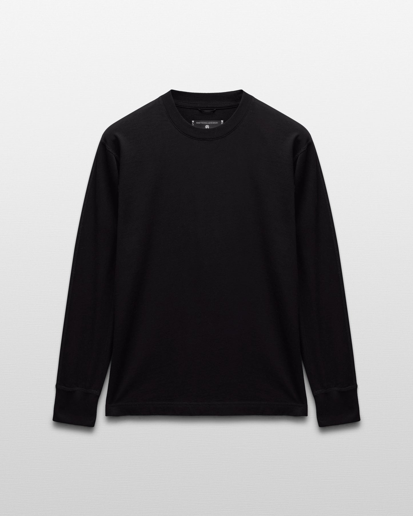 Kyoto Black Midweight Jersey Classic Long Sleeve