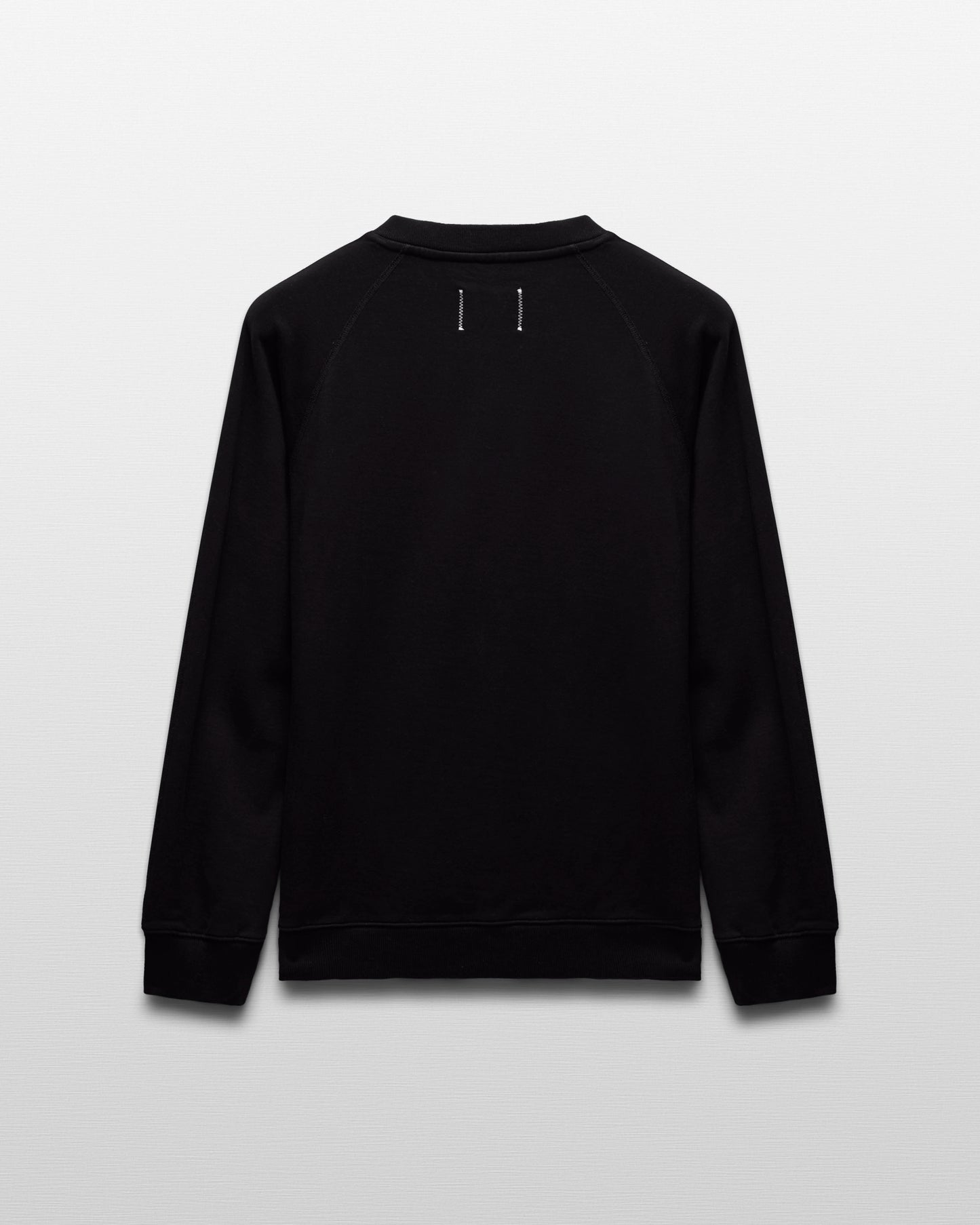 Kyoto Black Midweight Terry Slim Crewneck