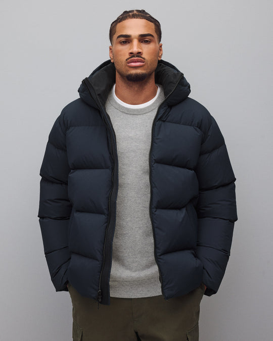 Matte Ripstop Franchise Hooded Down Jacket
