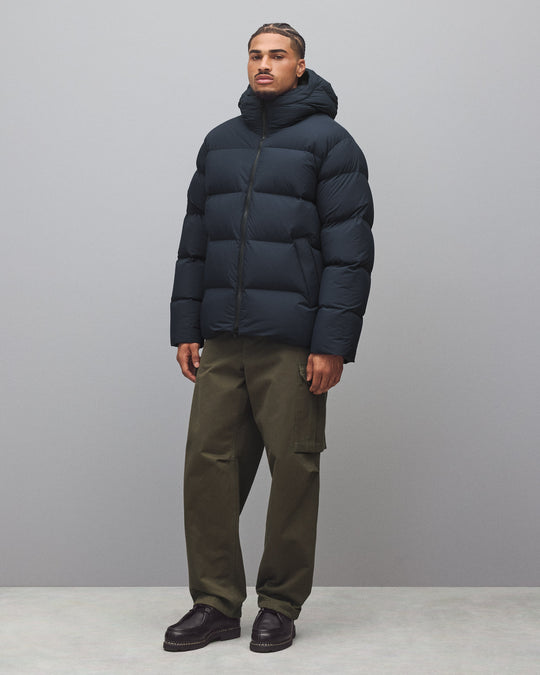 Matte Ripstop Franchise Hooded Down Jacket