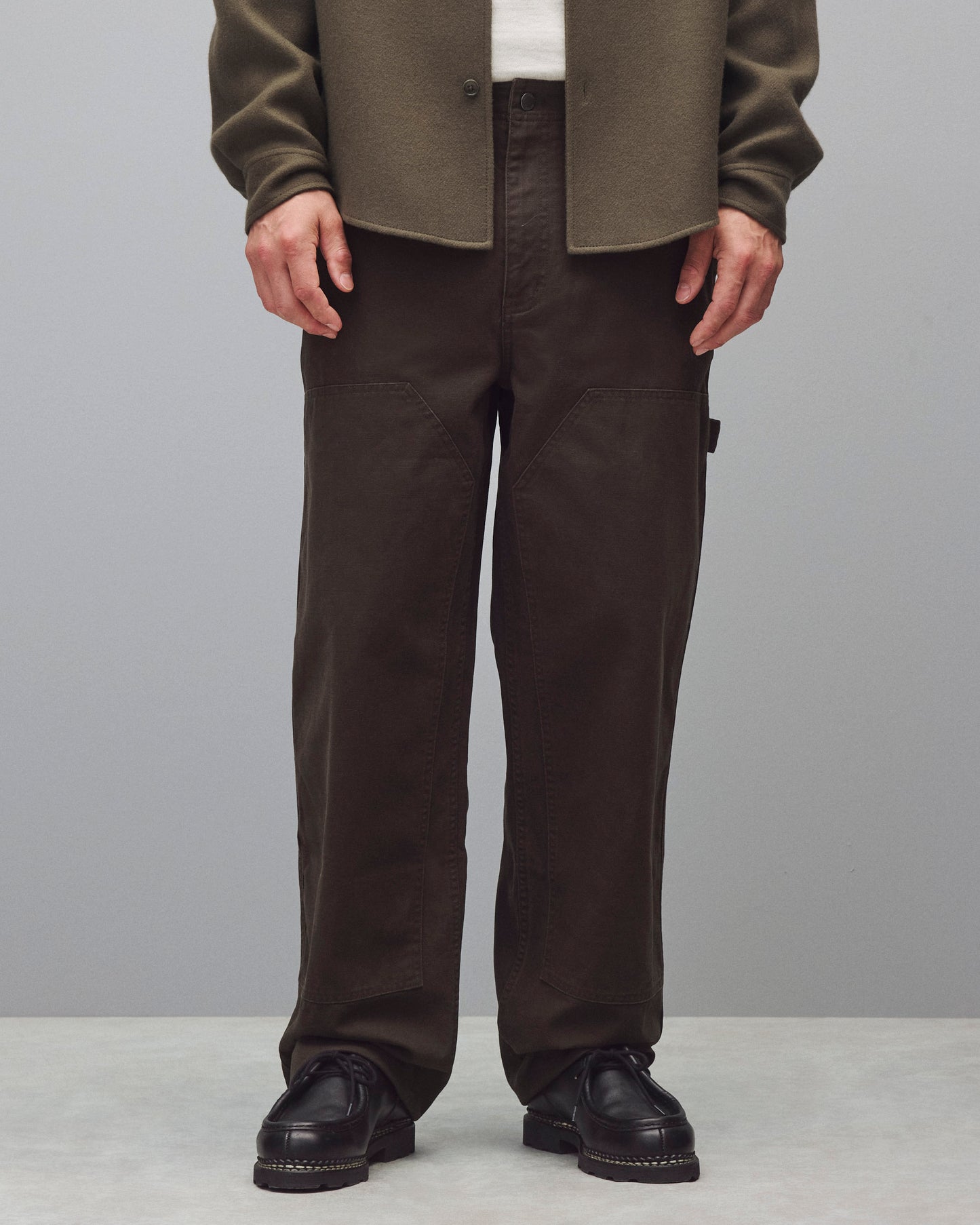 Cotton Canvas Relaxed Double Knee Pant
