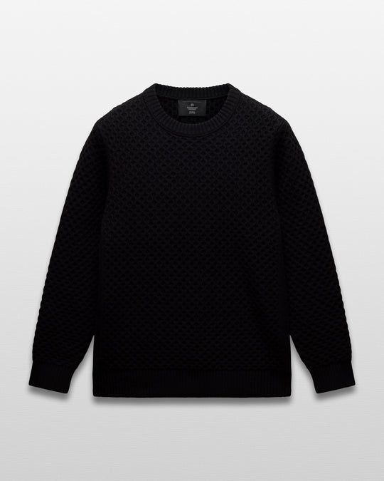 Merino Honeycomb Crewneck