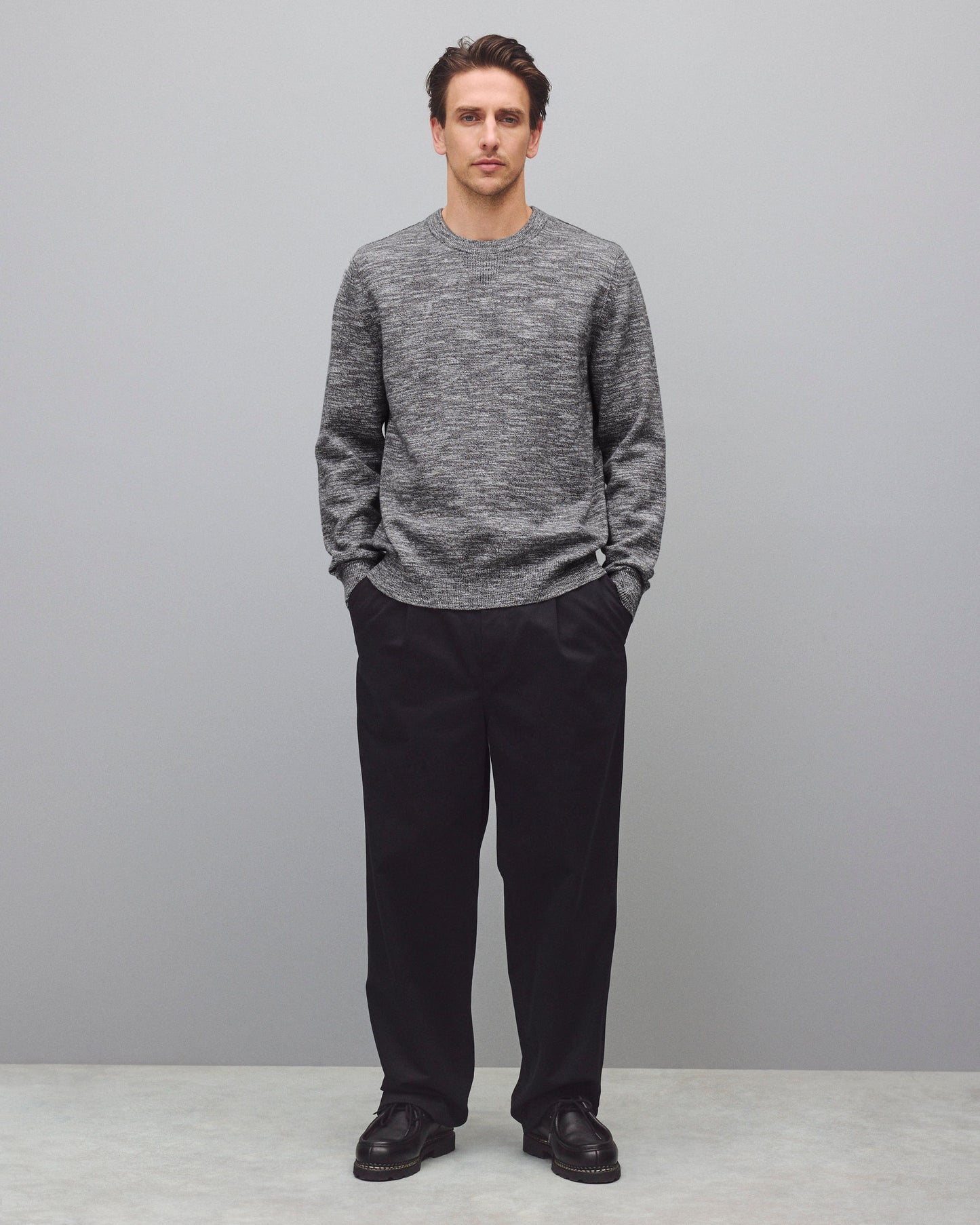 Cotton Slub Laurel Crewneck