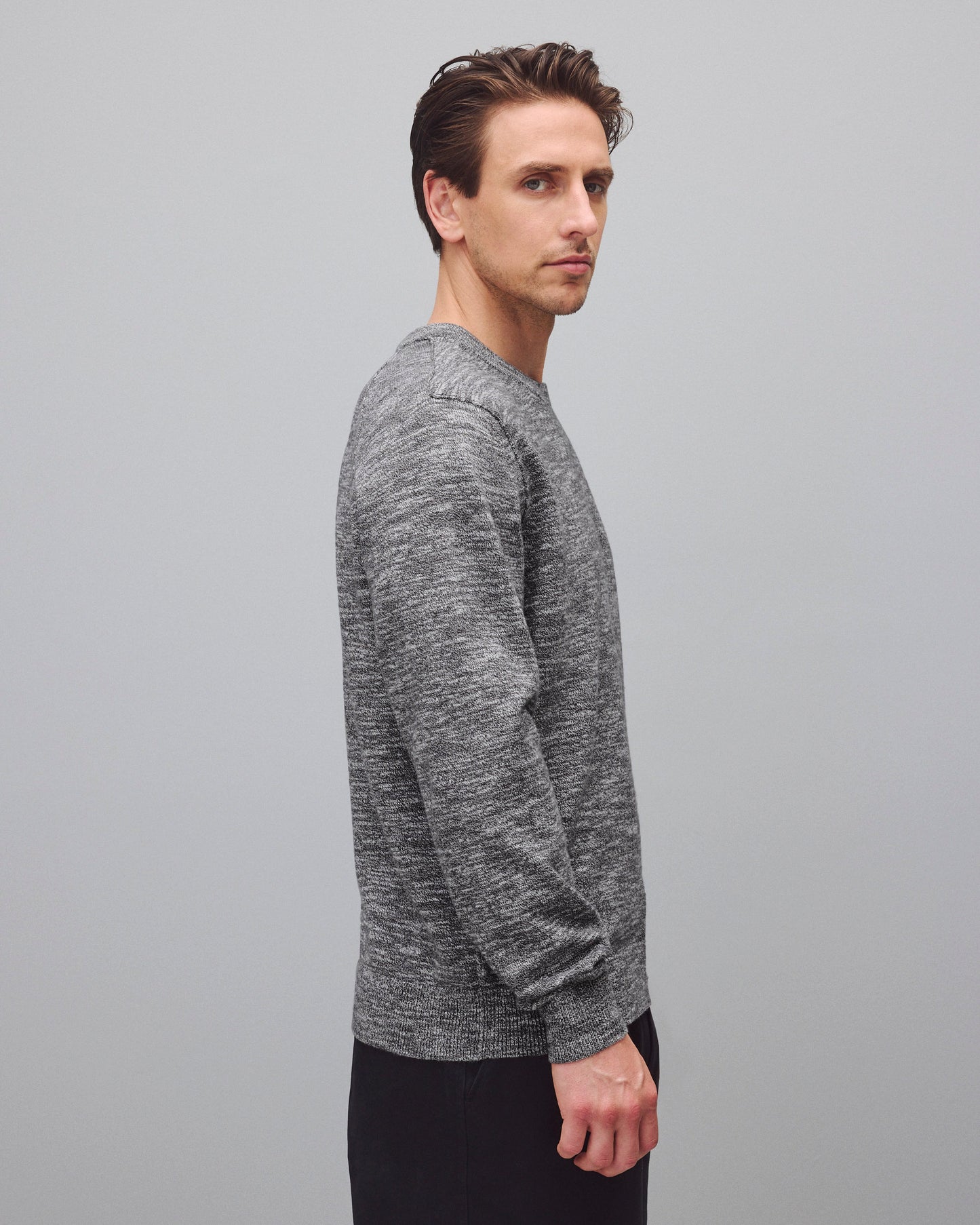 Cotton Slub Laurel Crewneck