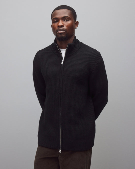 Merino Rib Vinnie Track Jacket