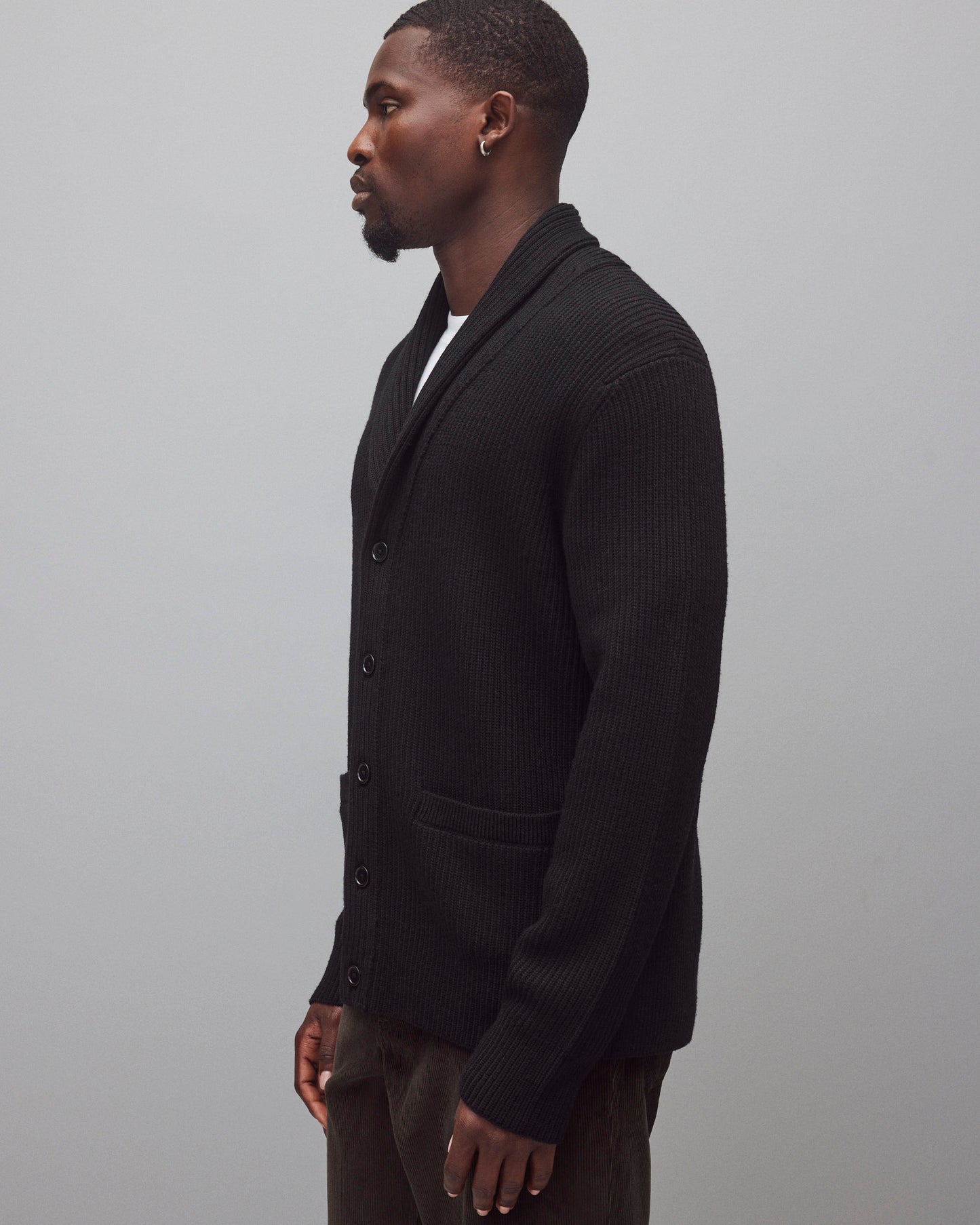 Merino Rib Vinnie Shawl Cardigan