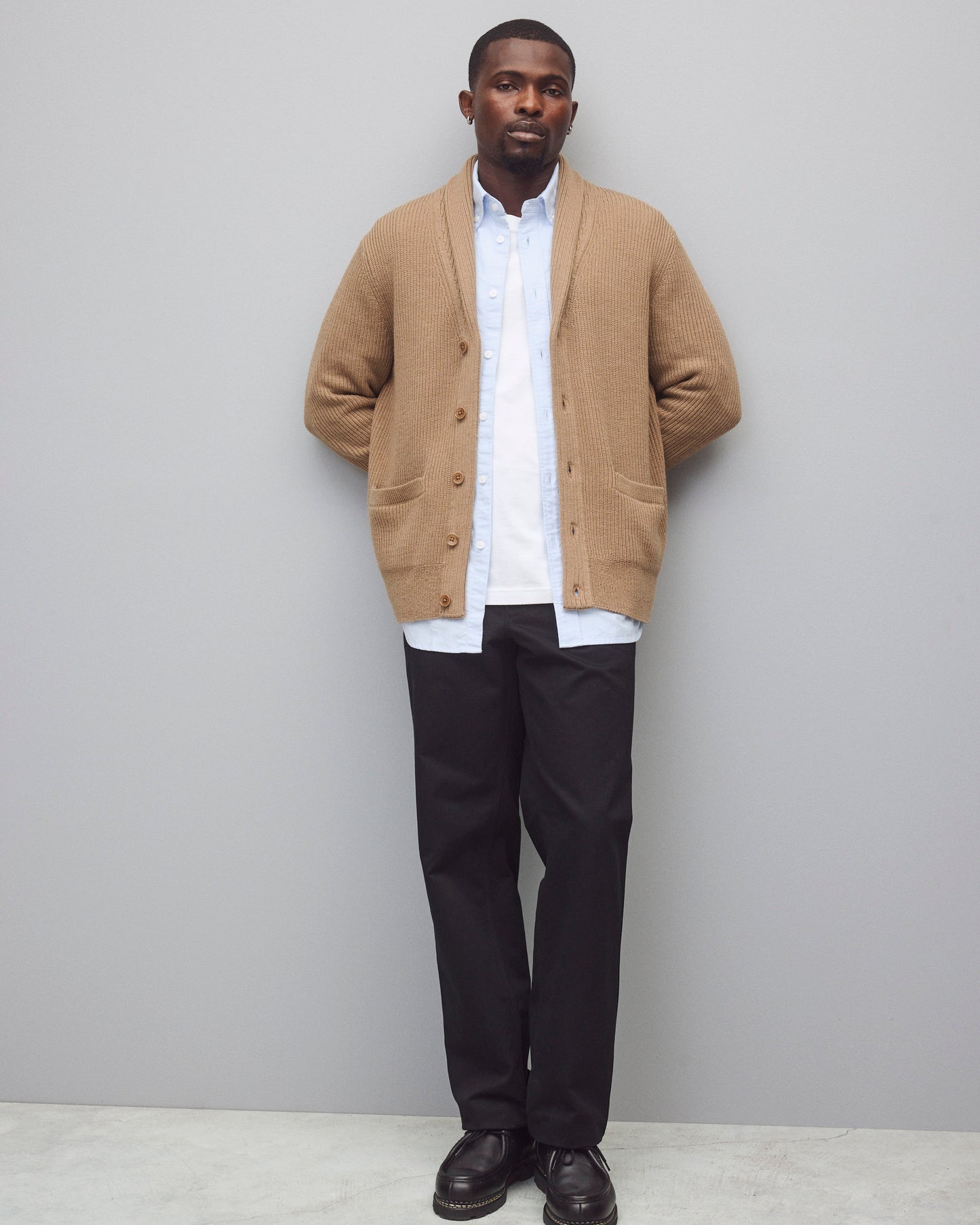 Merino Rib Vinnie Shawl Cardigan