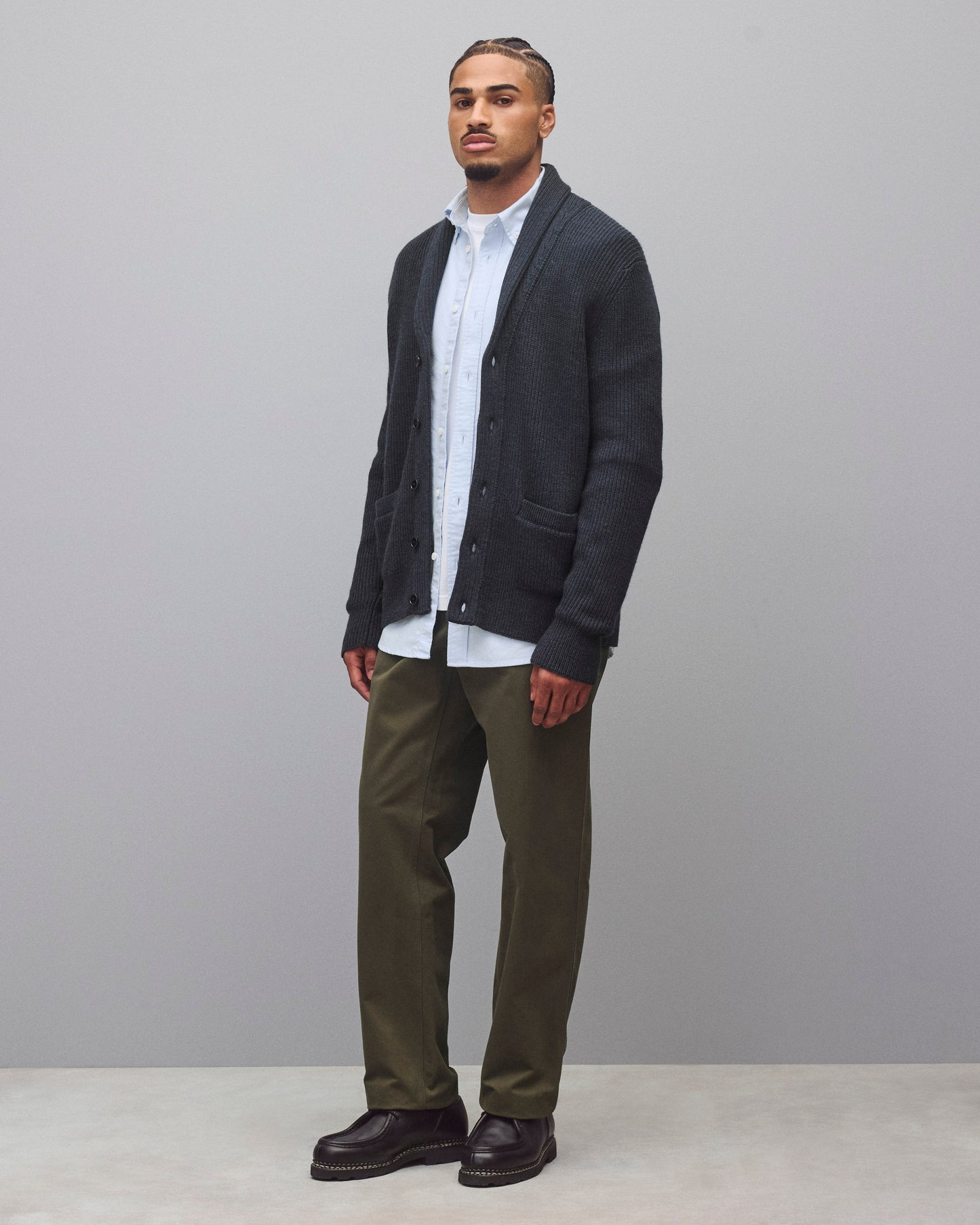 Merino Rib Vinnie Shawl Cardigan