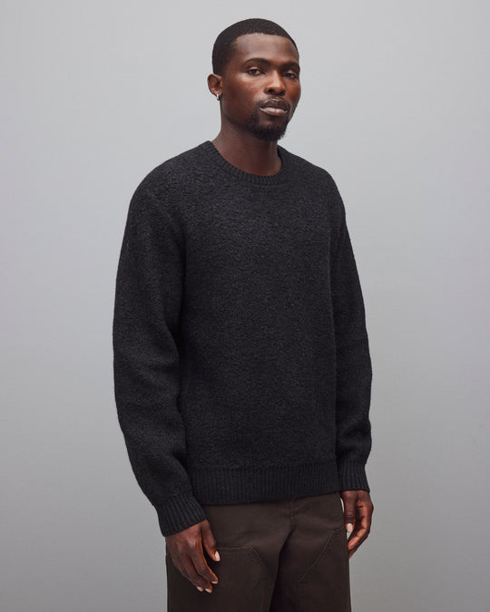 Textured Boucle Turf Crewneck