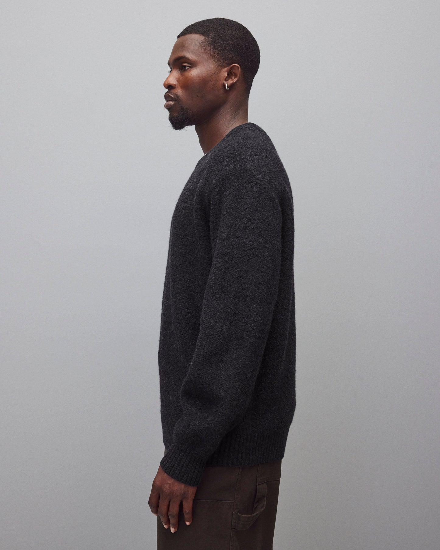 Textured Boucle Turf Crewneck