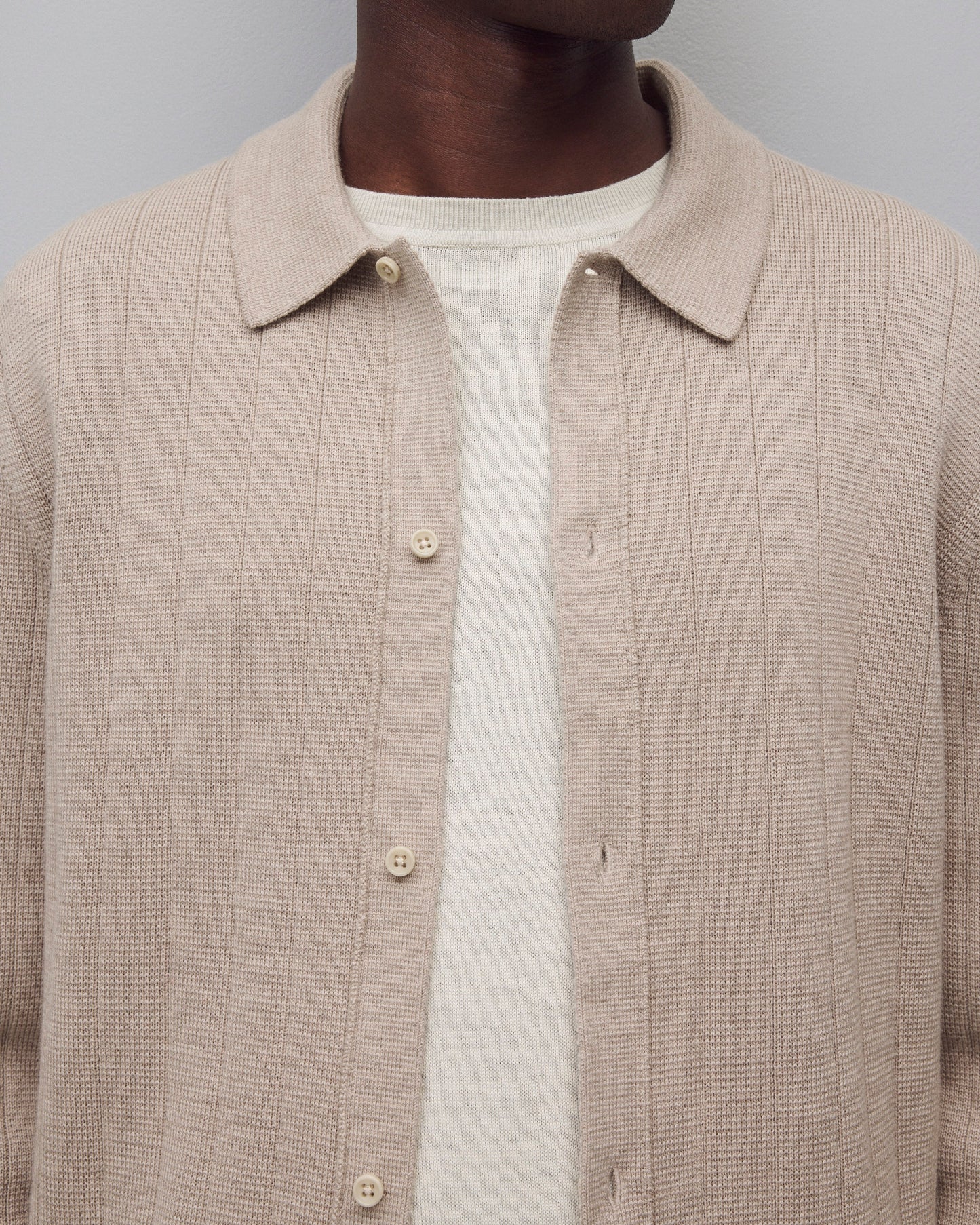 Merino Drop Needle Pier Shirt