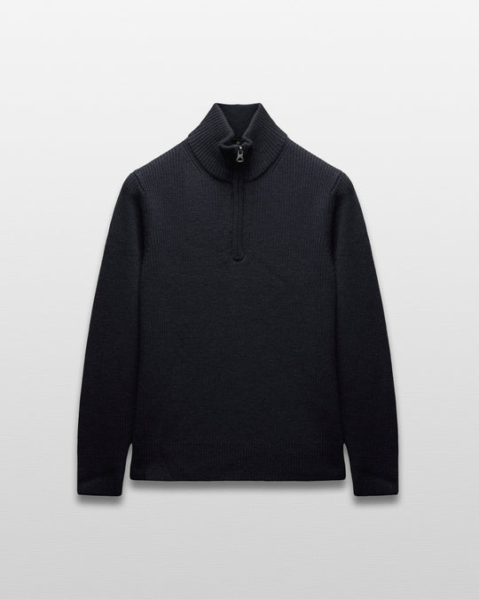 Merino Rib Vinnie Quarter Zip