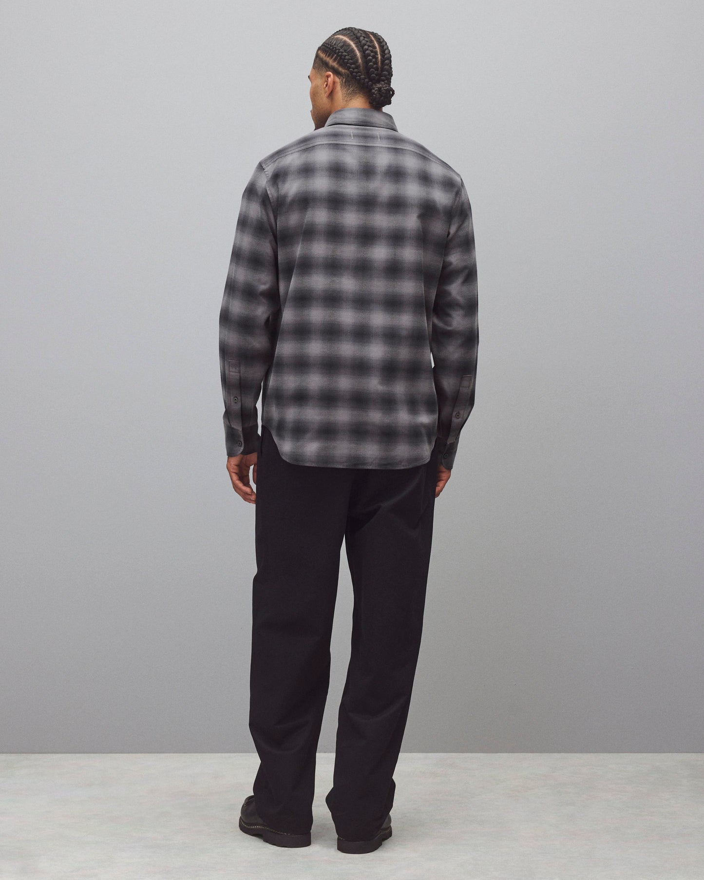 Cotton Plaid Site Standard Shirt