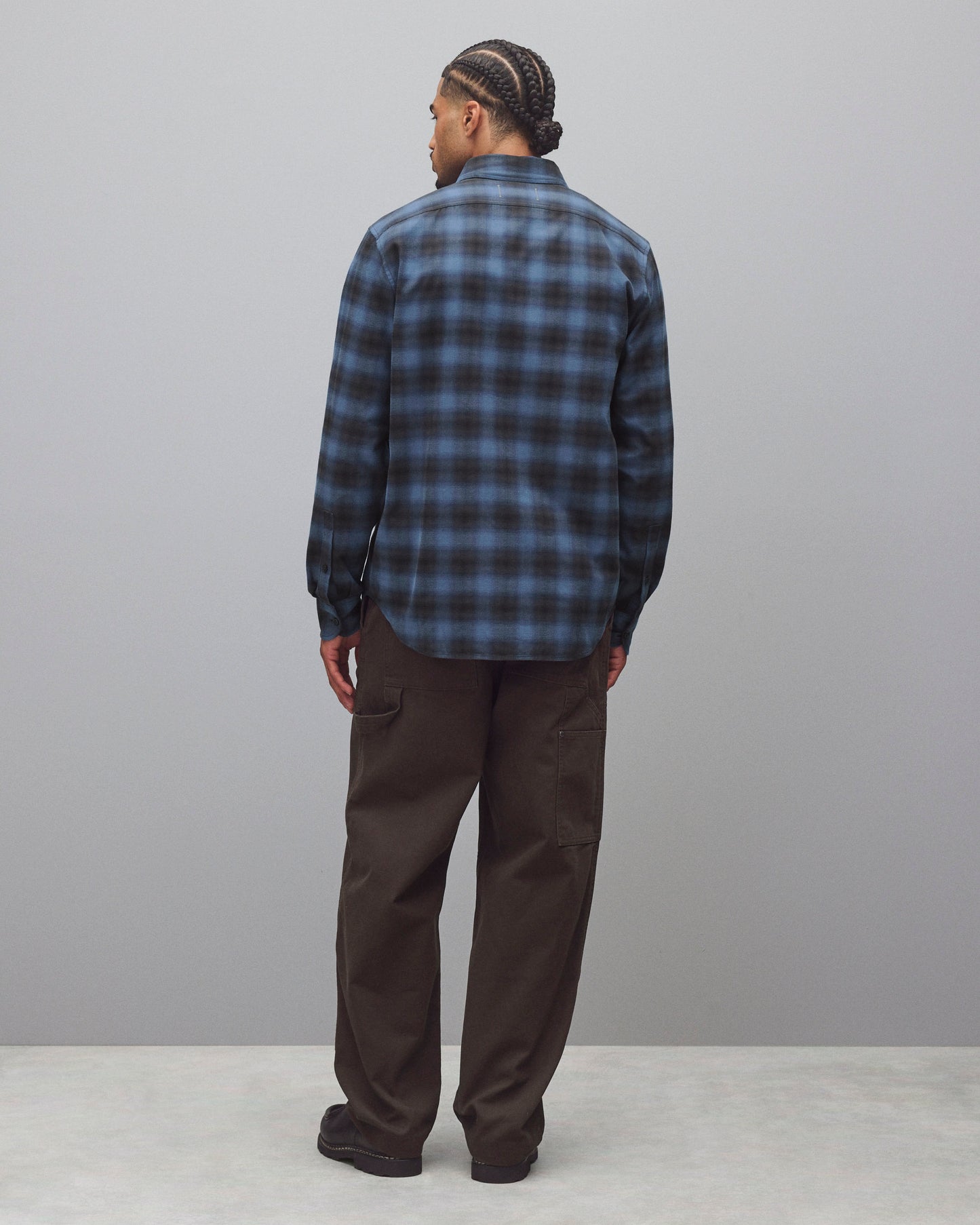 Cotton Plaid Site Standard Shirt