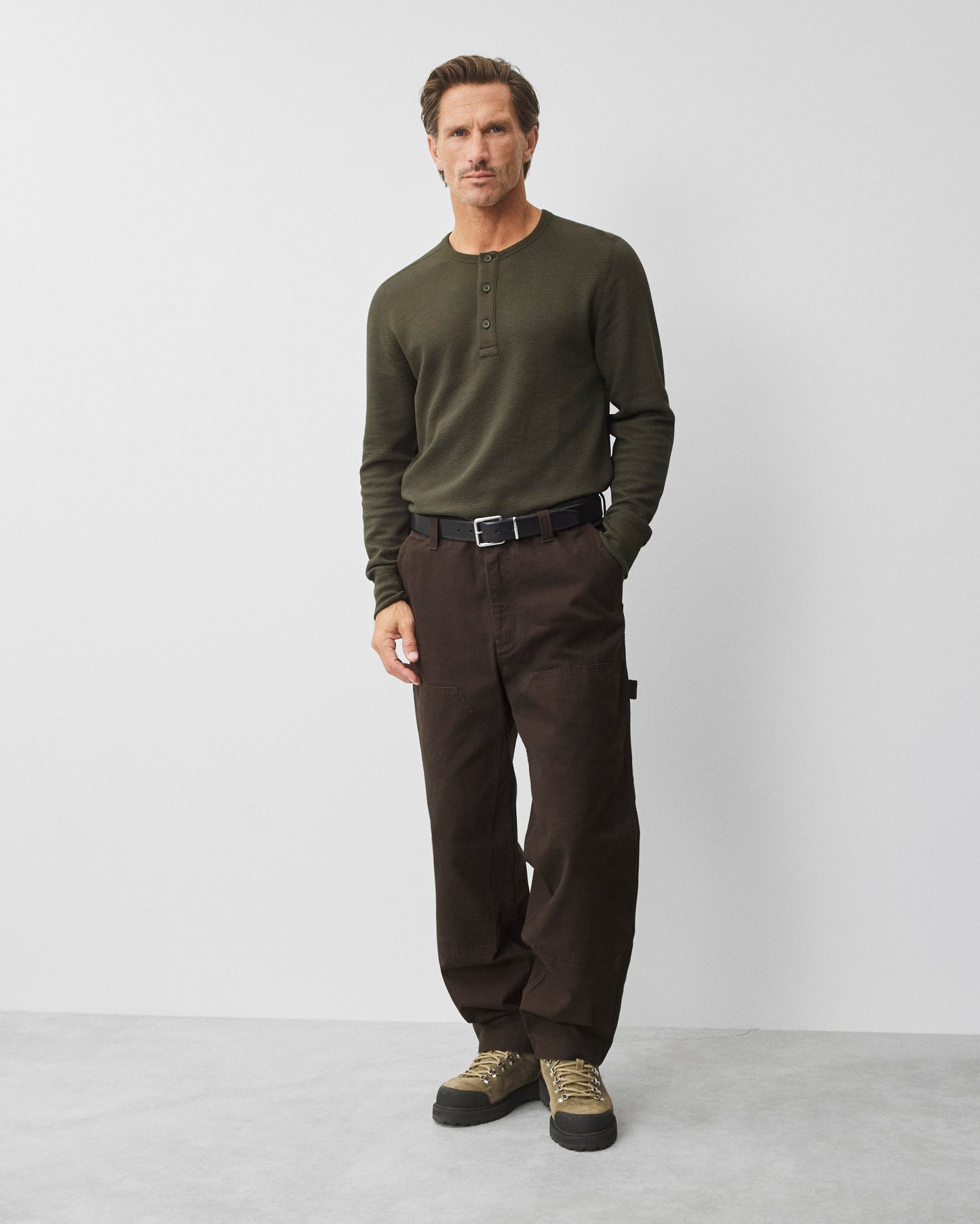 Lightweight Waffle Standard Henley