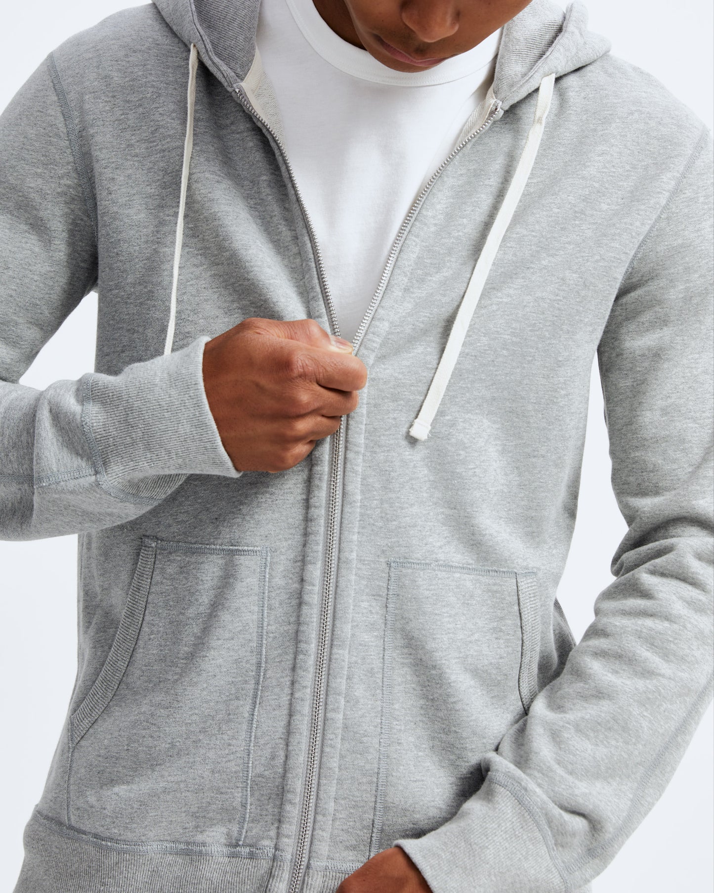 Midweight Terry Slim Zip Hoodie - Vault