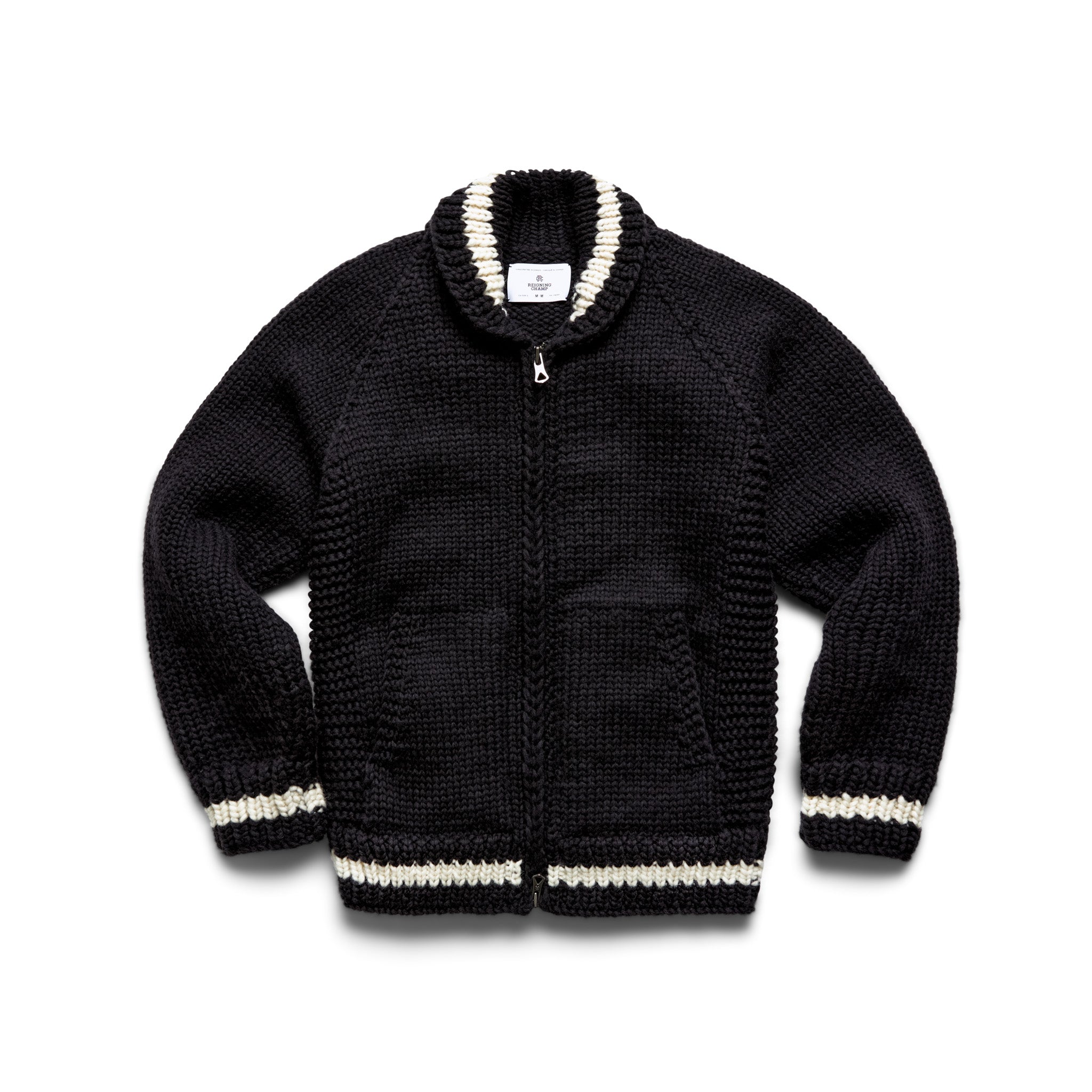 Black knitted jacket discount