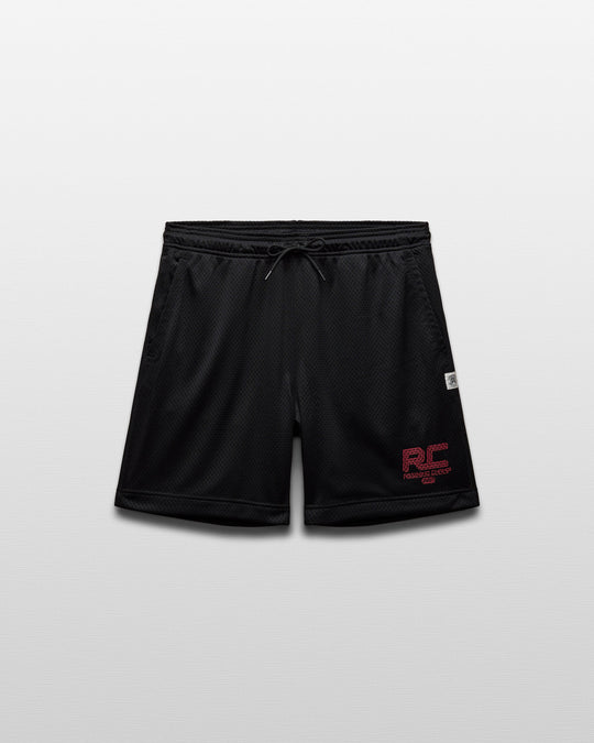 Athletic Mesh Racing Relaxed Short 7"