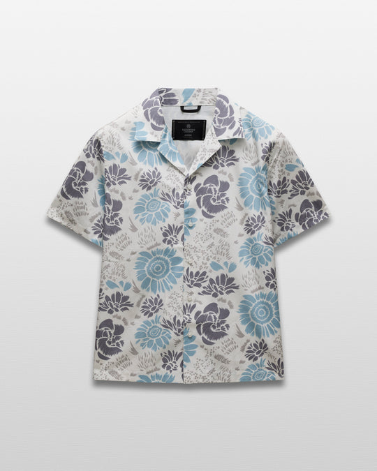 Cotton Poplin Floral Standard Camp Shirt