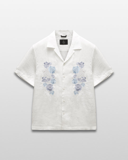 Linen Floral Standard Camp Shirt