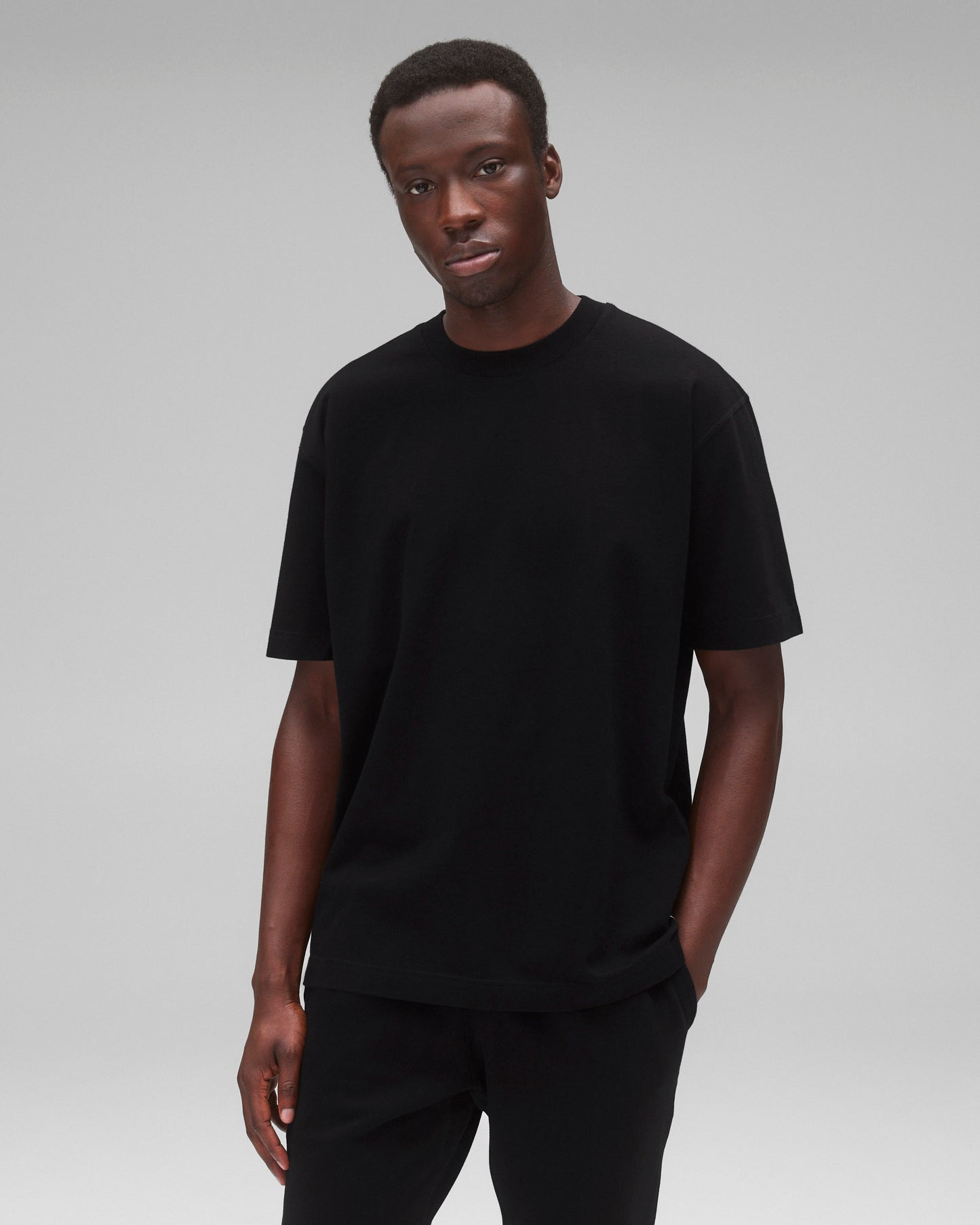 Kyoto Black Midweight Jersey T-Shirt