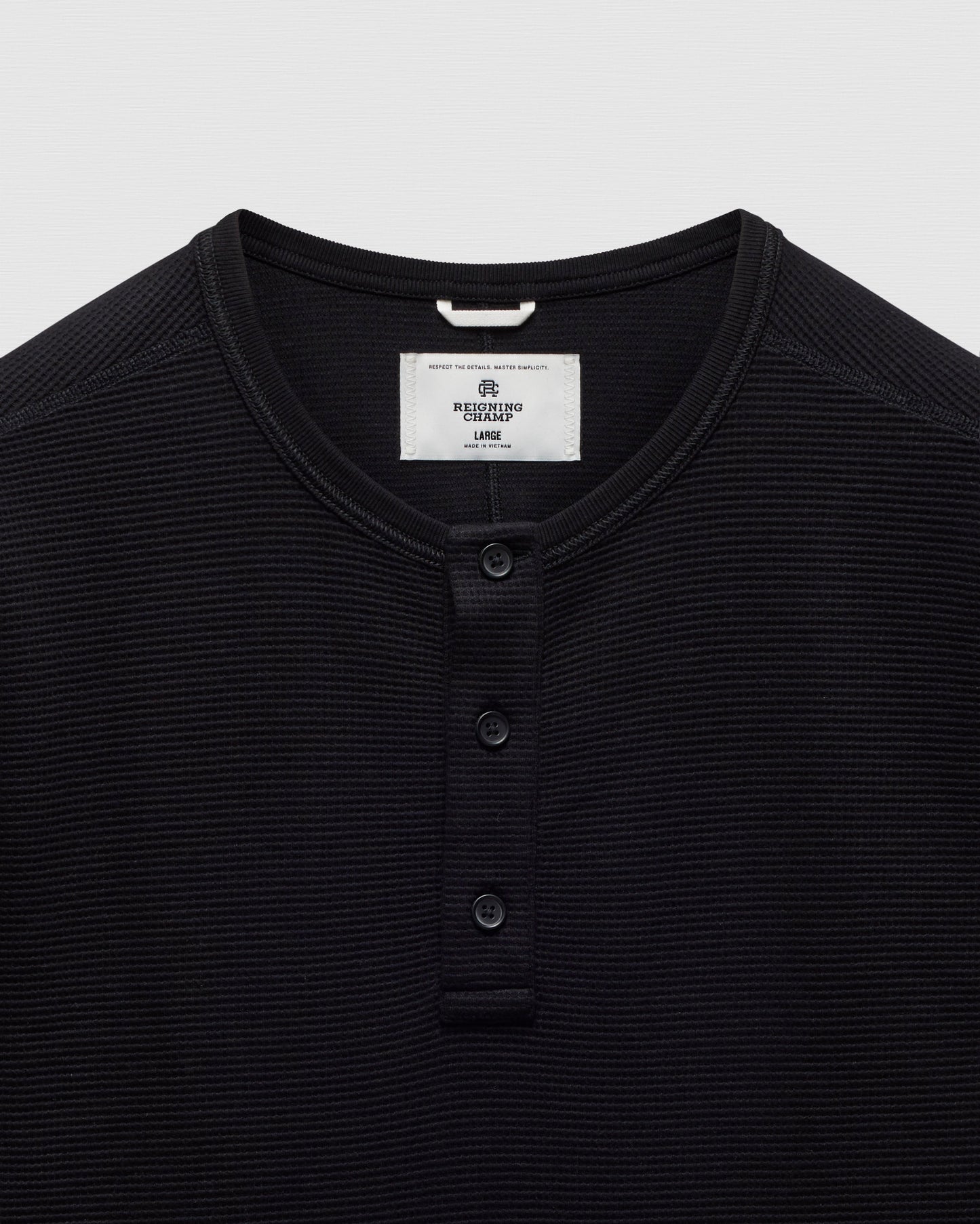 Lightweight Waffle Henley