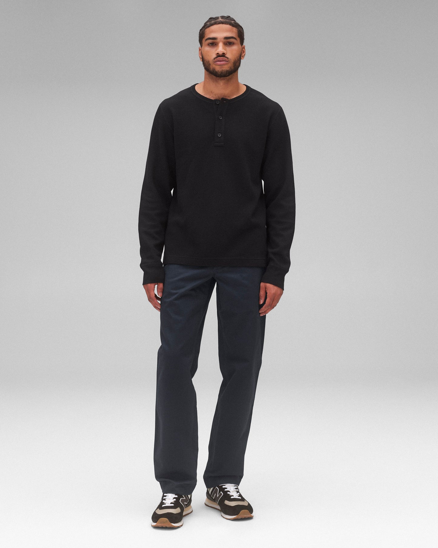 Lightweight Waffle Standard Henley