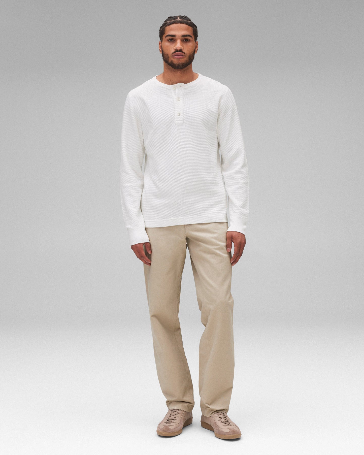 Lightweight Waffle Standard Henley