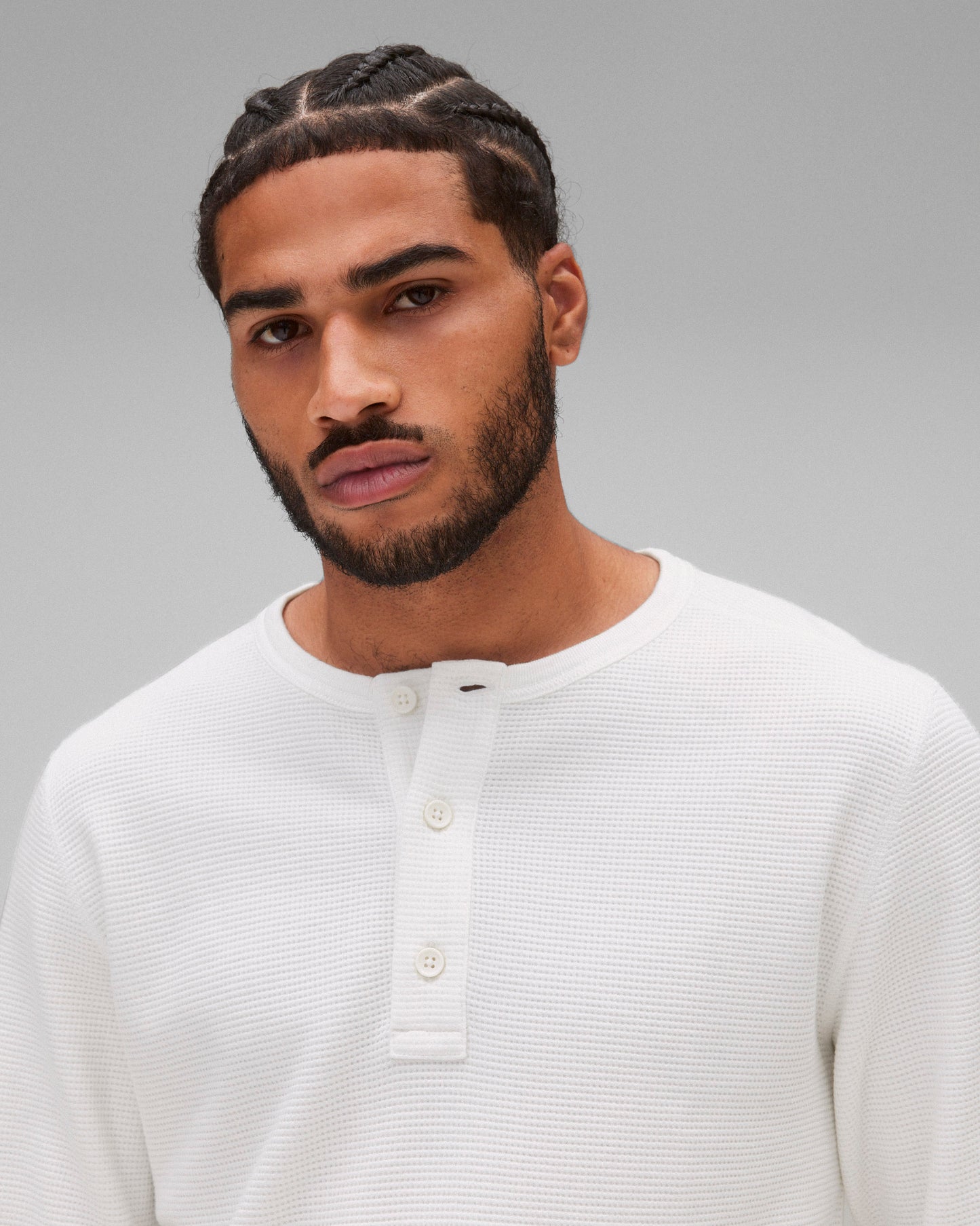 Lightweight Waffle Standard Henley