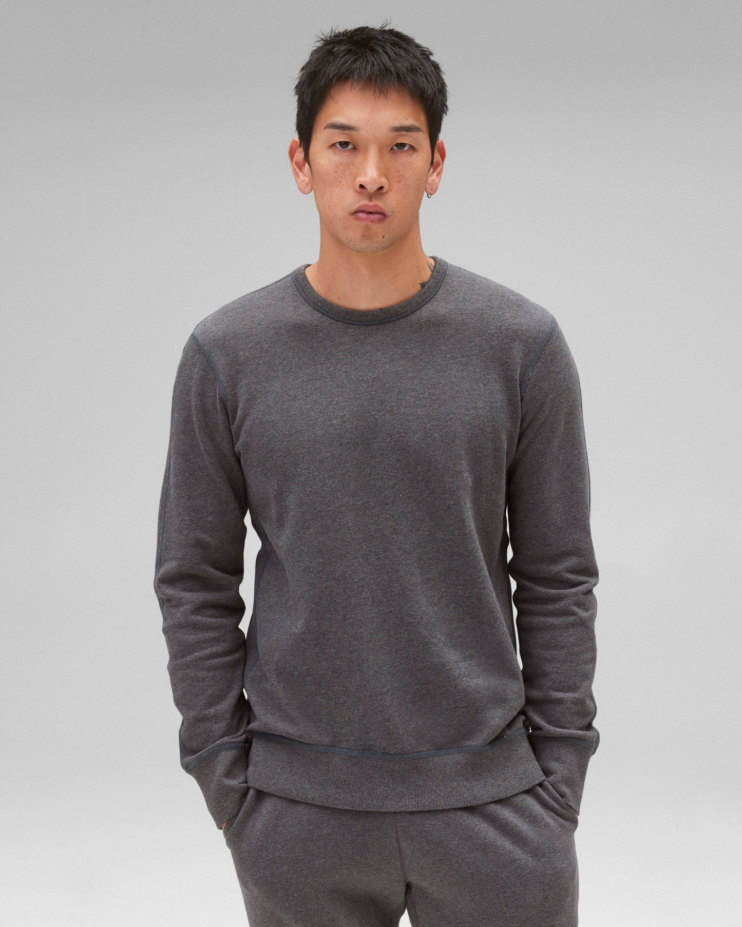 Midweight Terry Slim Crewneck