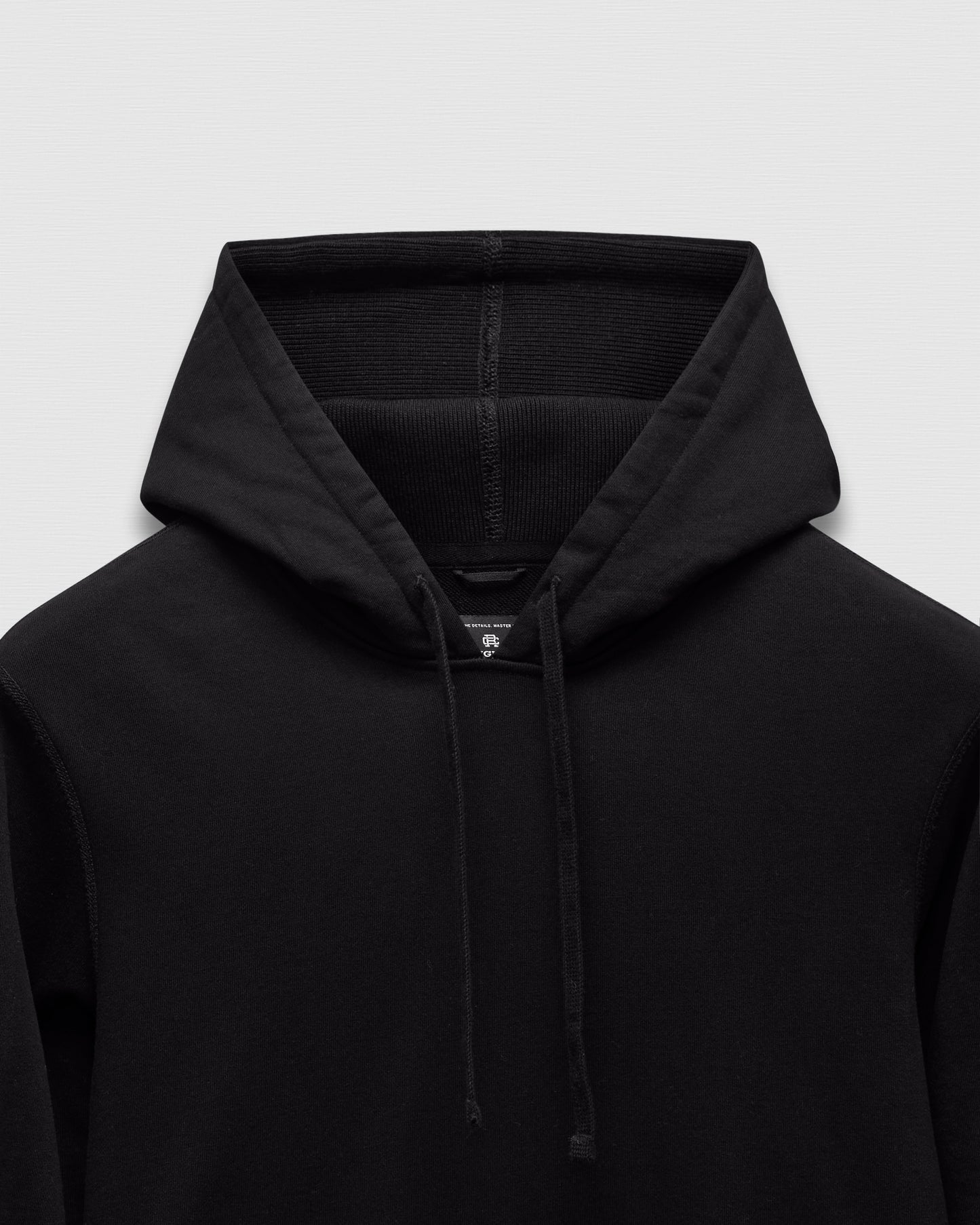 Kyoto Black Midweight Terry Slim Hoodie