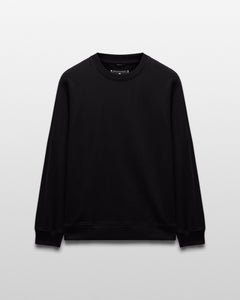 Kyoto Black Midweight Terry Slim Crewneck