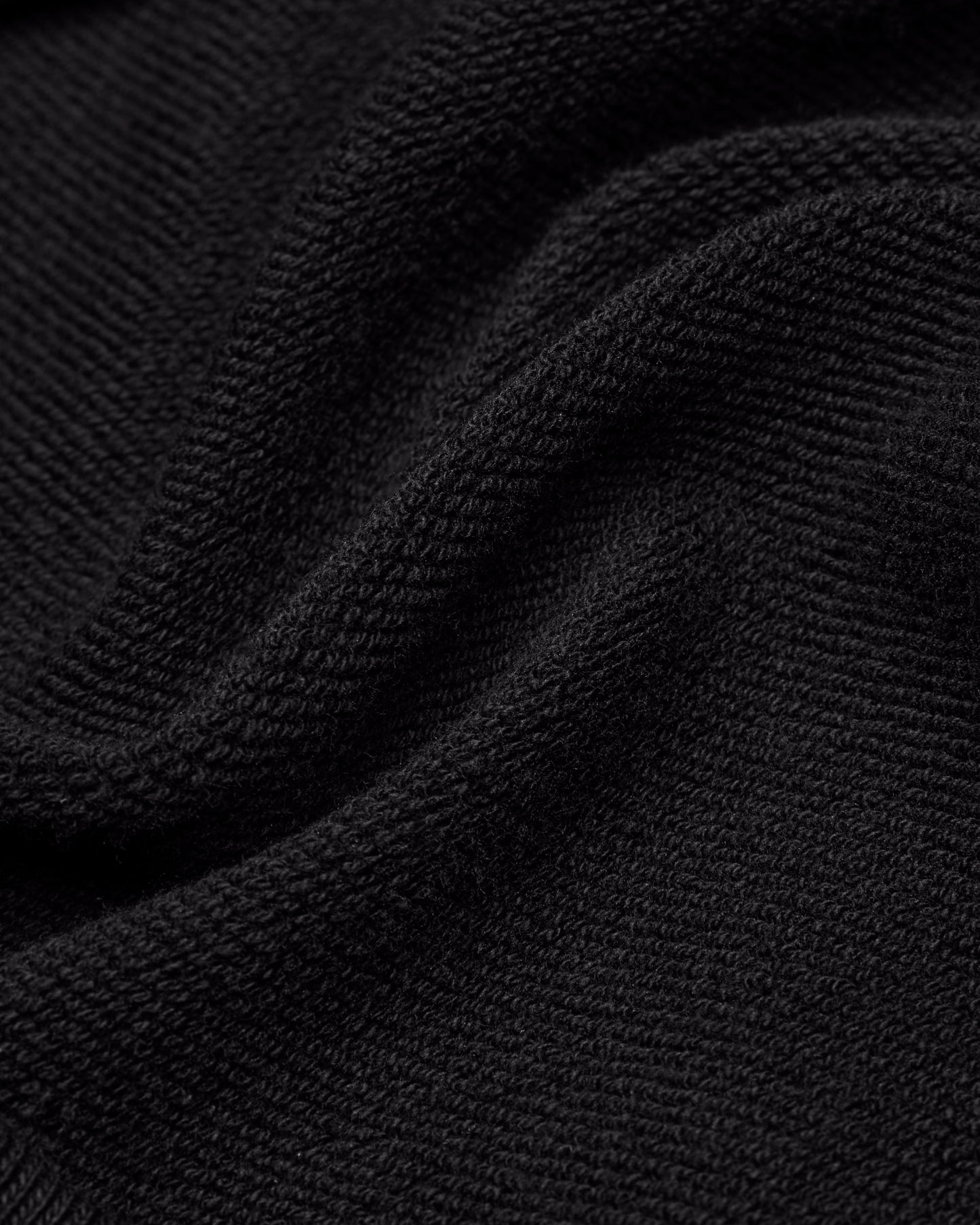 Kyoto Black Midweight Terry Classic Crewneck