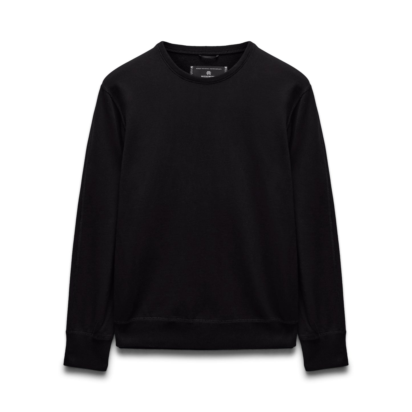 Kyoto Black Midweight Terry Classic Crewneck