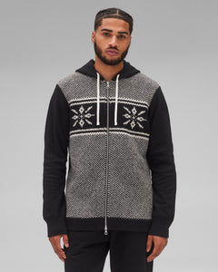 Junya Watanabe Shetland Wool Slim Zip Hoodie