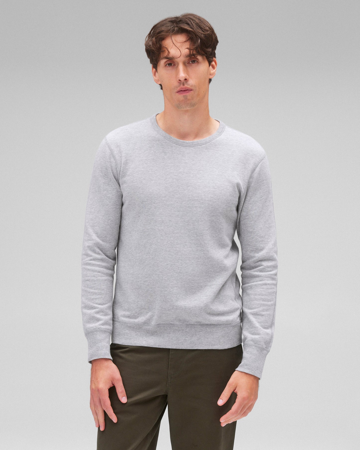 Lightweight Terry Slim Crewneck