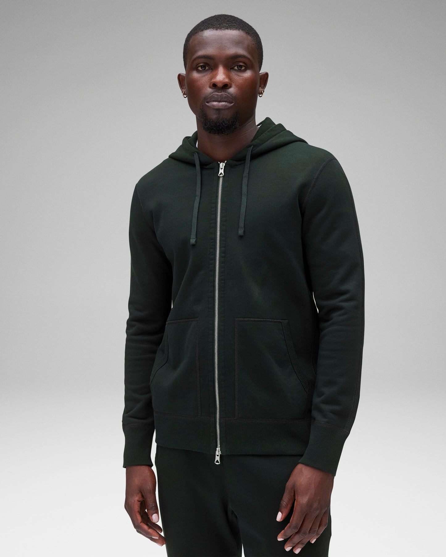 Midweight Terry Slim Zip Hoodie