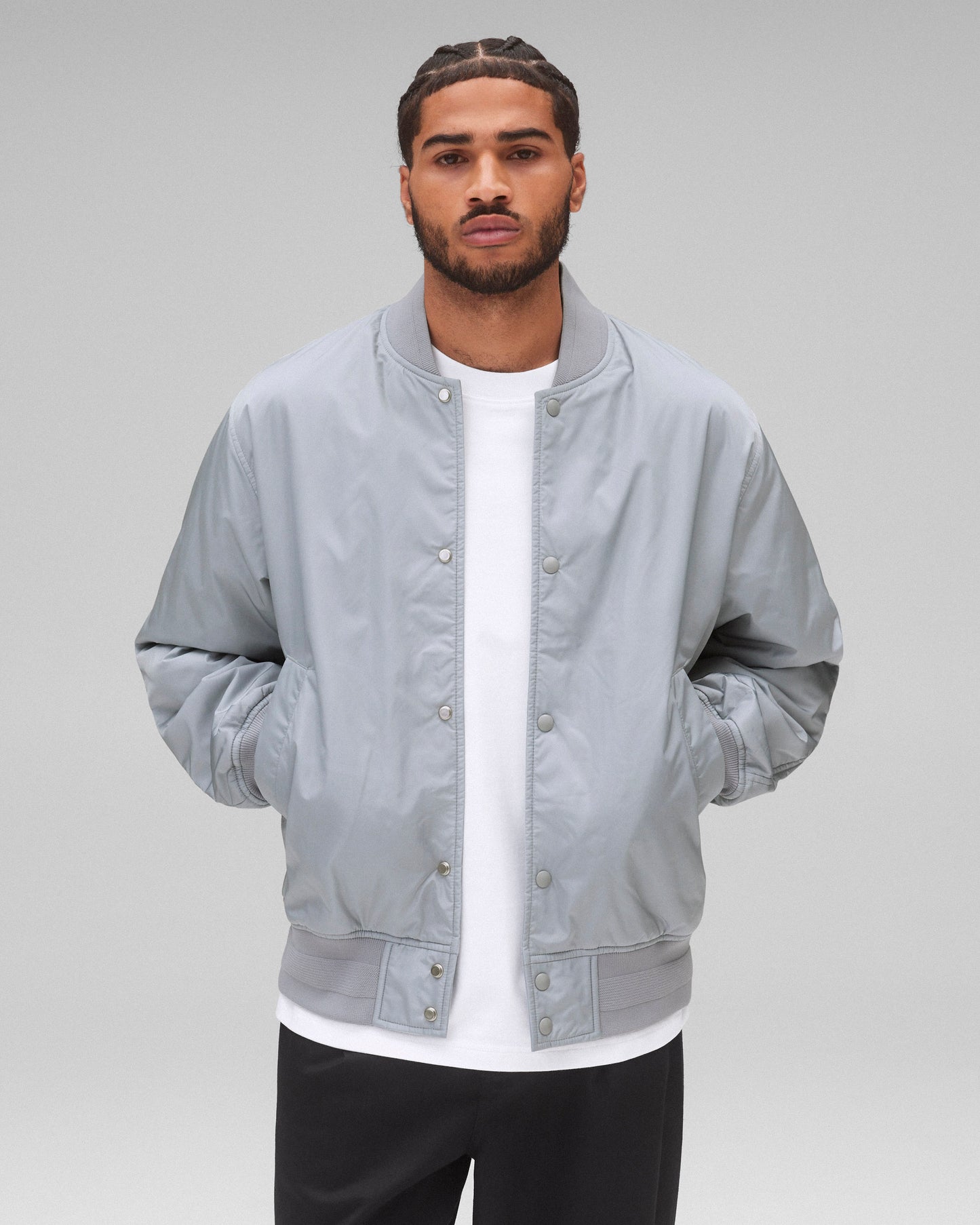 Econyl Satin Nylon Stadium Jacket