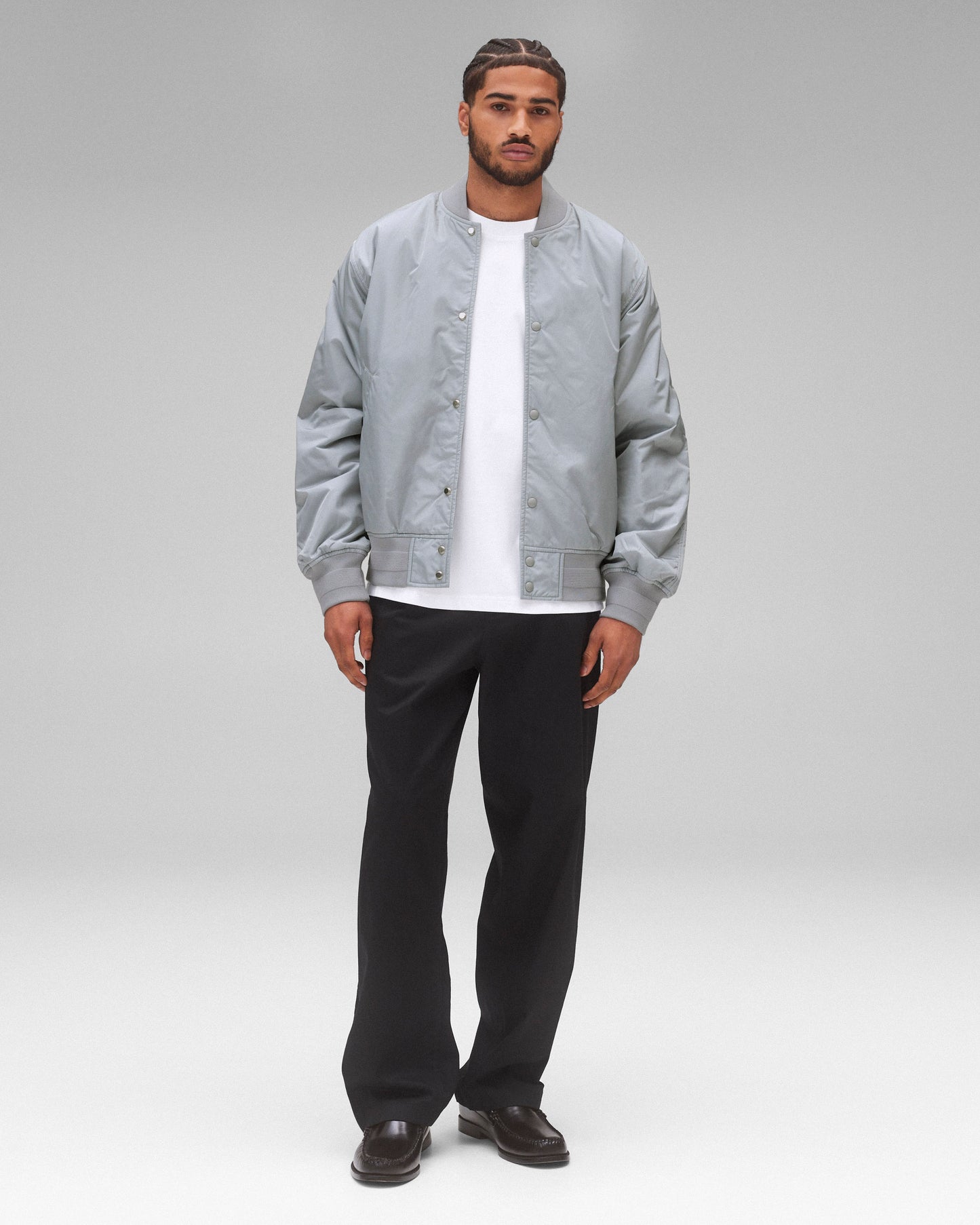 Econyl Satin Nylon Stadium Jacket