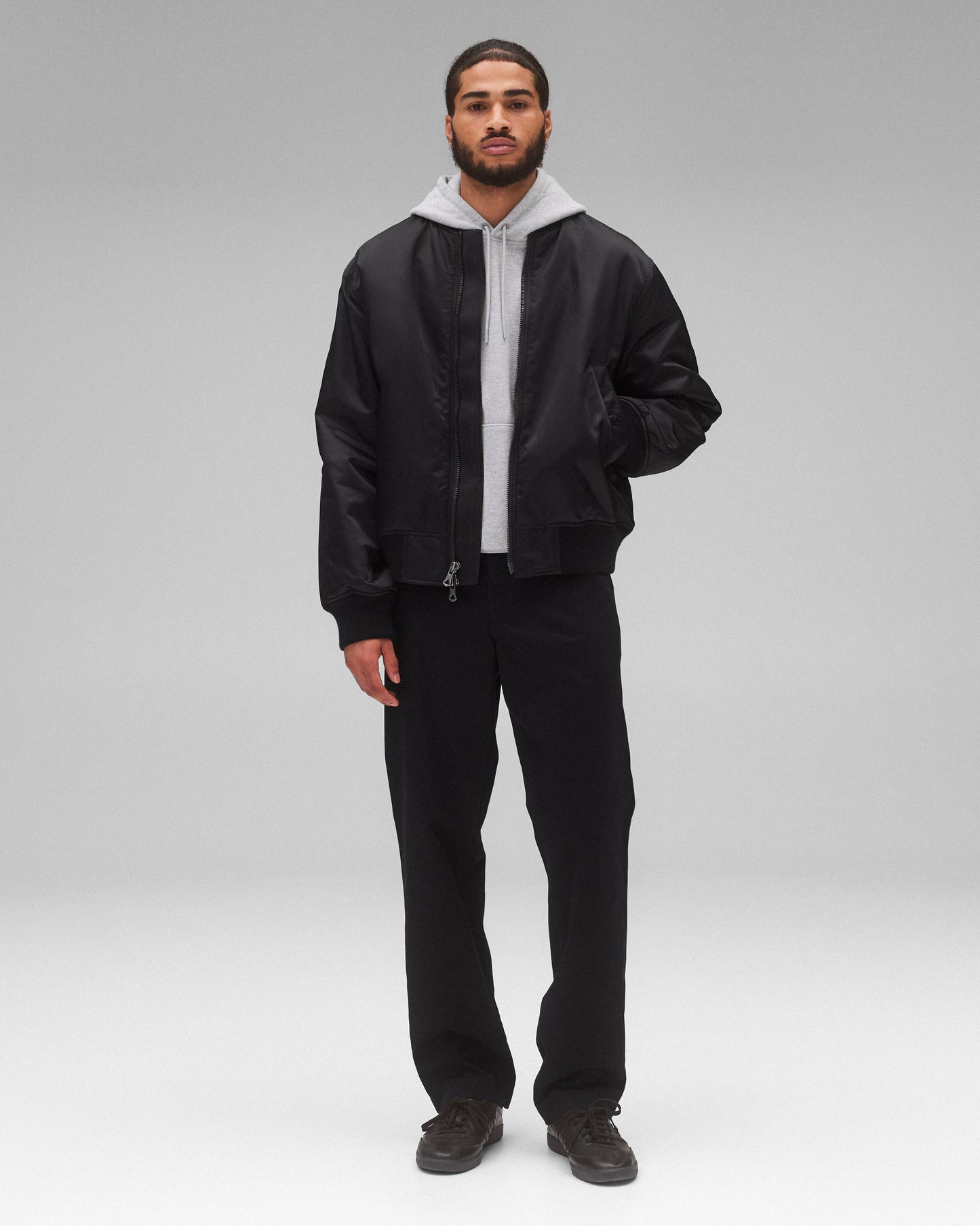 Nylon Twill Crew Jacket