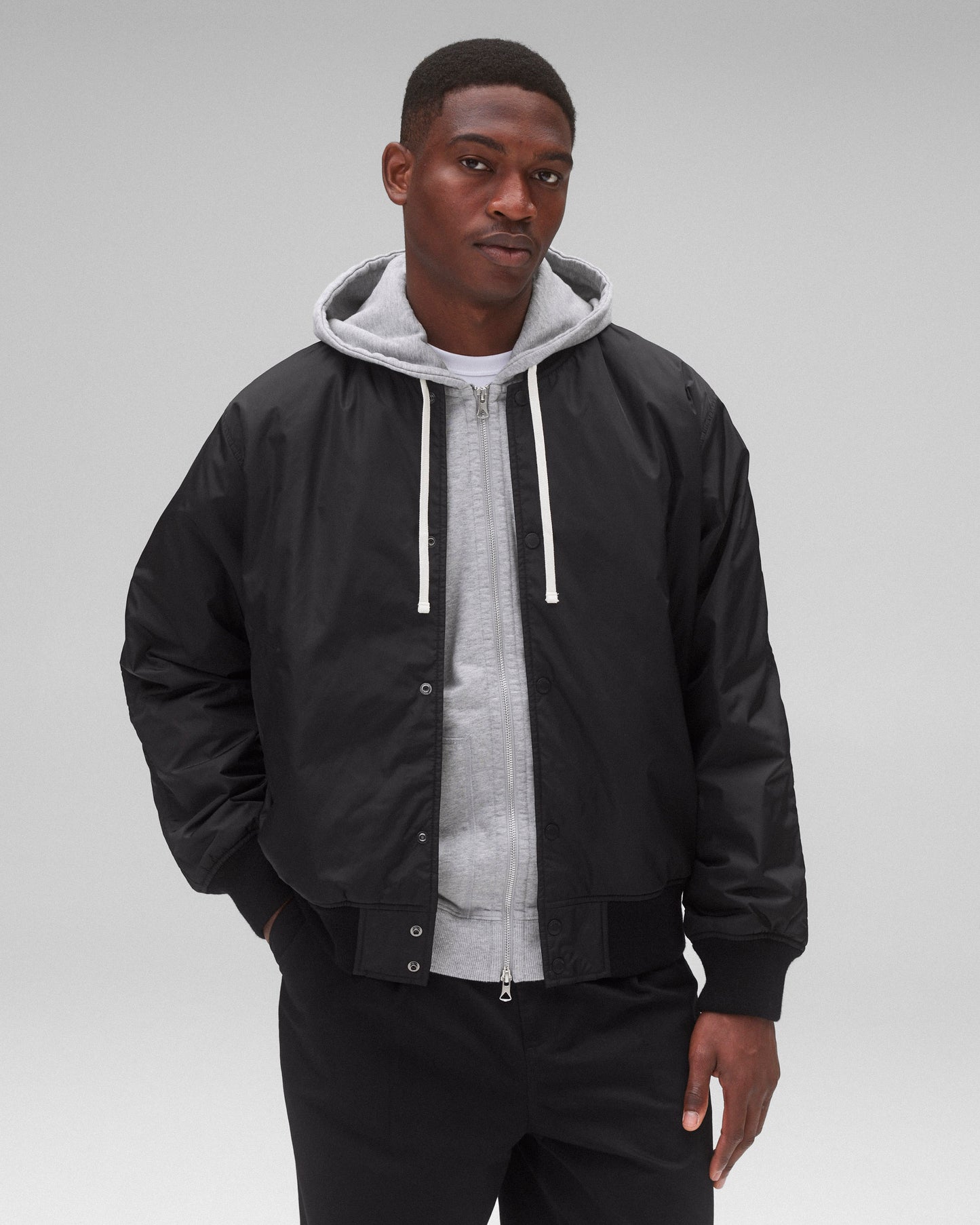 Econyl Satin Nylon Stadium Jacket