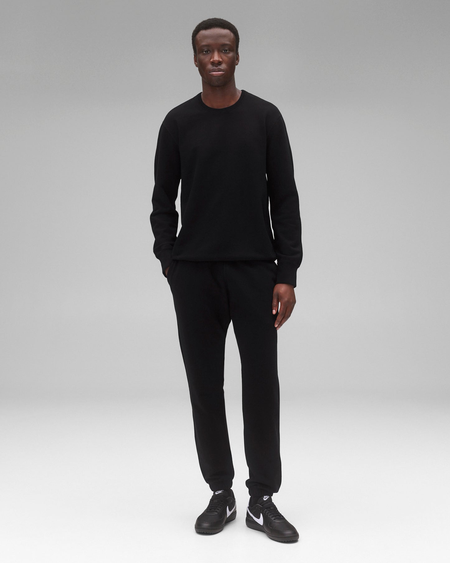 Kyoto Black Midweight Terry Standard Sweatpant