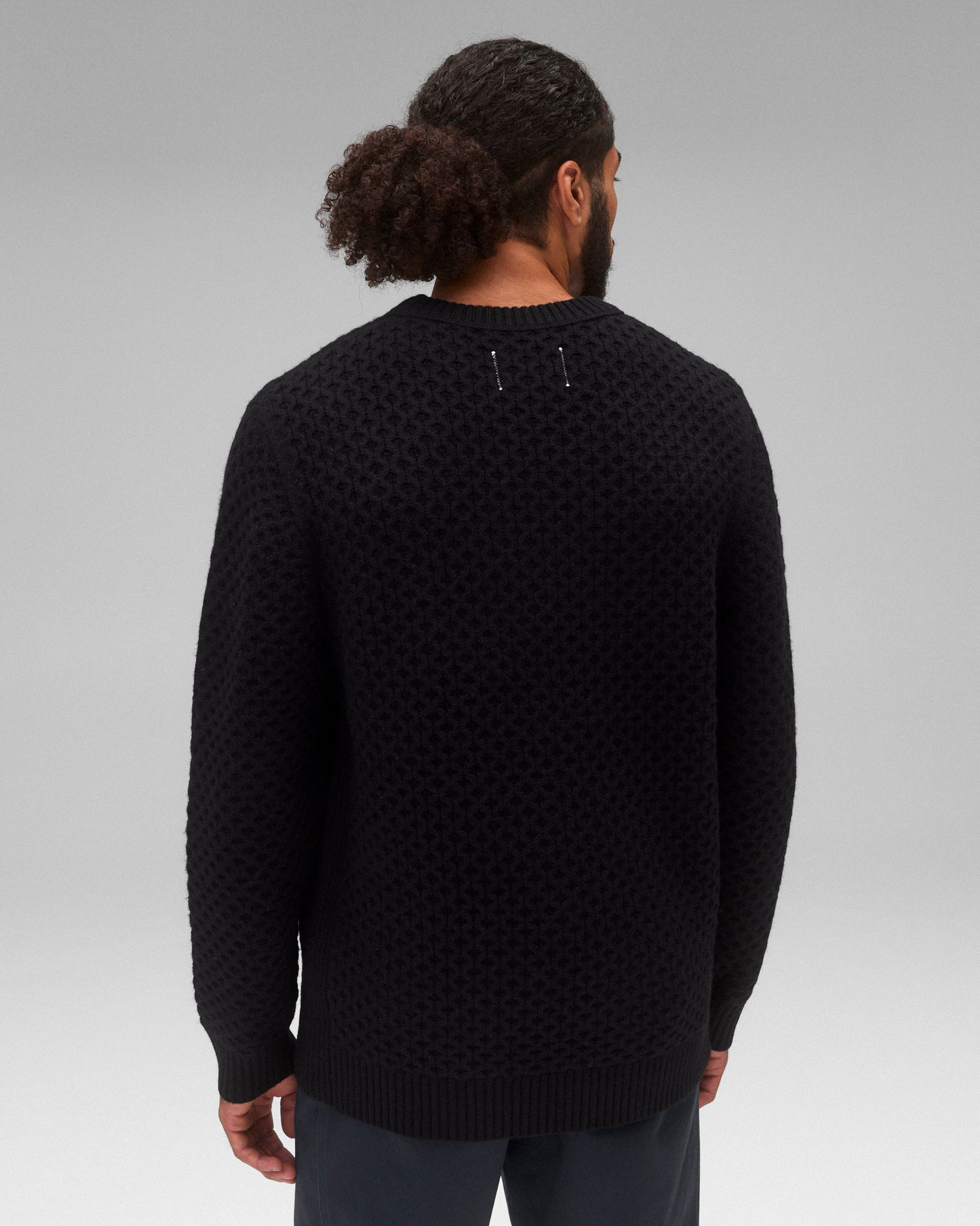 Merino Honeycomb Crewneck