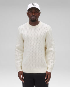 Merino Honeycomb Crewneck