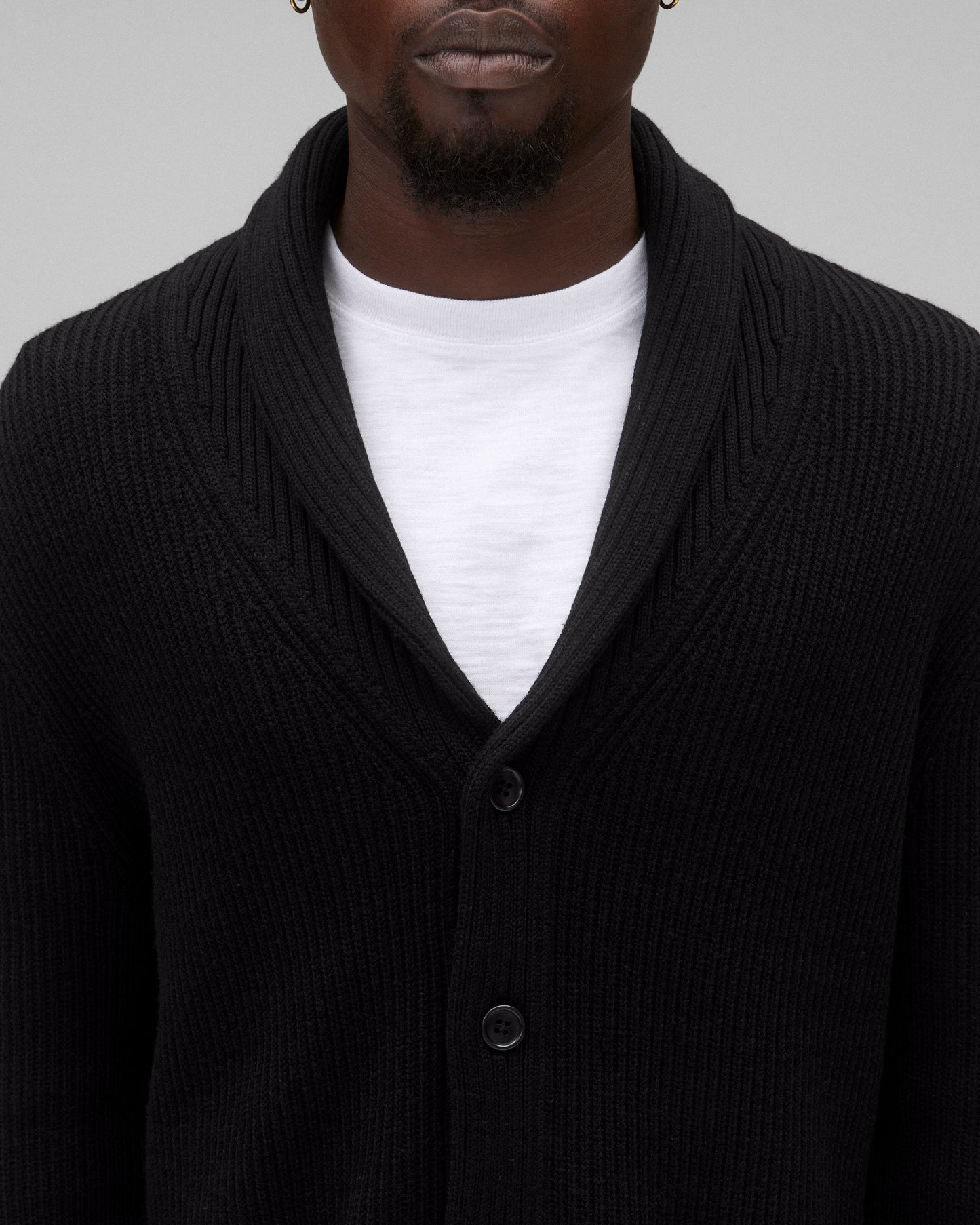 Merino Rib Vinnie Shawl Cardigan