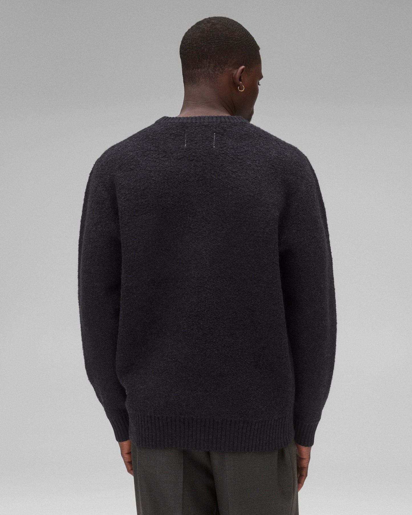 Textured Boucle Turf Crewneck