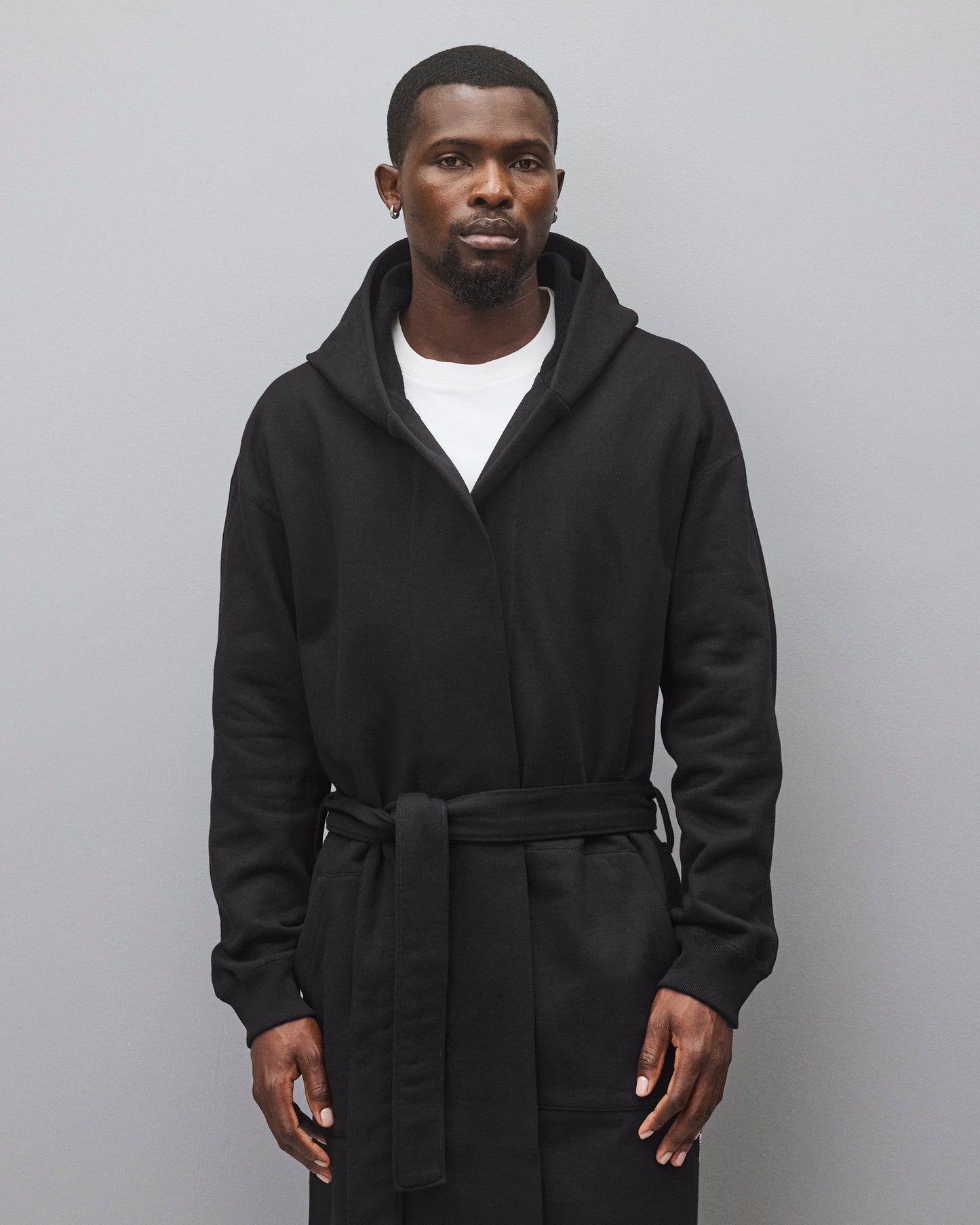 Midweight Terry Relaxed Hooded Robe