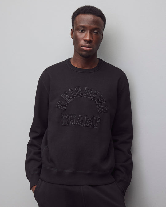 Midweight Terry Arch Logo Standard Crewneck