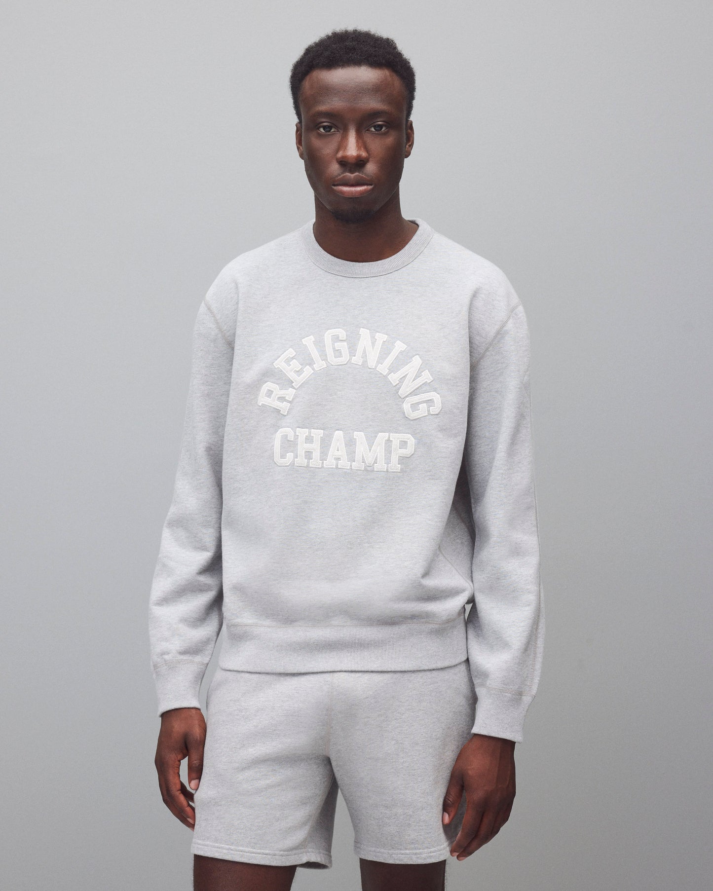 Midweight Terry Arch Logo Standard Crewneck