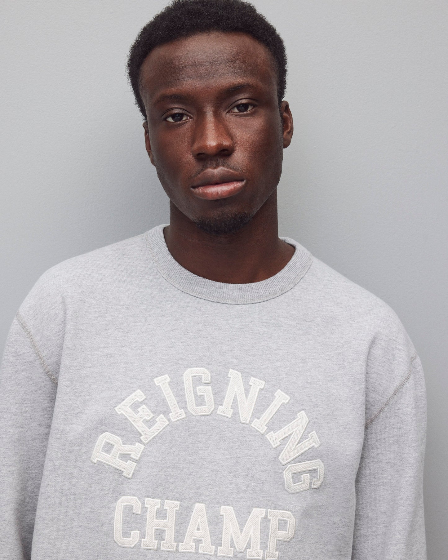 Midweight Terry Arch Logo Standard Crewneck